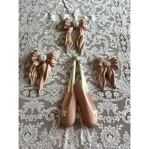 Vintage Homco Pink Hearts and Ballet Shoes